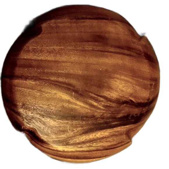 Monkey Pod Wood Hand Crafted Bowl Tray 5-Sections Vintage Mid Century - Picture 3 of 3